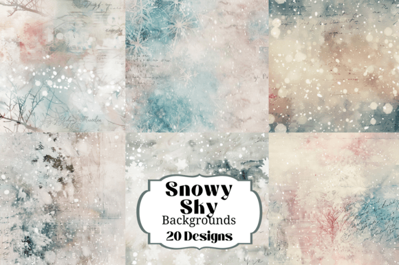 20 Snowy Sky Winter Backgrounds for Your Projects