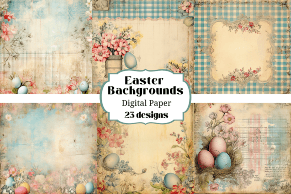 23 Colorful Easter Backgrounds: Digital Paper for Crafters