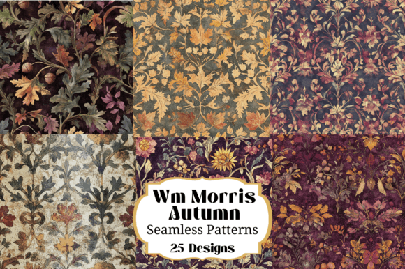 25 William Morris Autumn Backgrounds: Timeless Craft for Modern Design