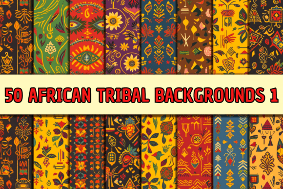 50 African Tribal Backgrounds 1: A Designer's Guide
