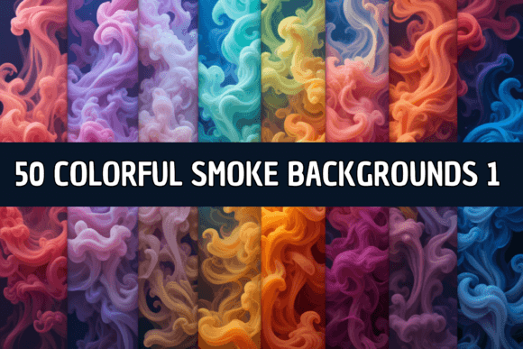 50 Colorful Smoke Backgrounds 1: A Designer's Asset