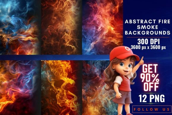 Abstract Fire Smoke Backgrounds: A Fiery Tool for Modern Design