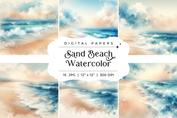 Capturing Coastal Calm: Using Sand Beach Watercolor Backgrounds in Your Projects