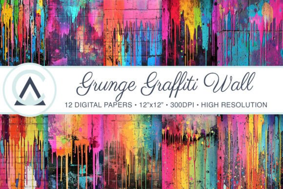 Colorful Graffiti Paint Wall Backgrounds: Your Bold Design Asset