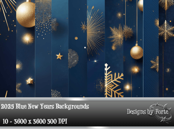 Embrace the Cool: 2025 Blue New Year's Backgrounds