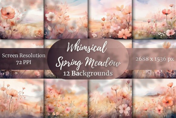 Enchanted Spring Meadow Backgrounds: A Visual Escape