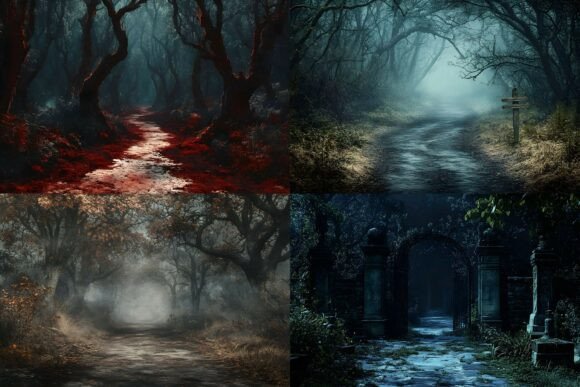 Haunted Forest Photo Backgrounds: Your Portal to Dark Fantasy