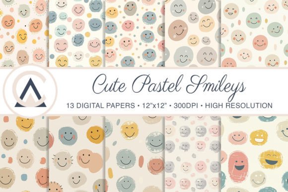 Neutral Kids Smiley Backgrounds: Practical Design Assets