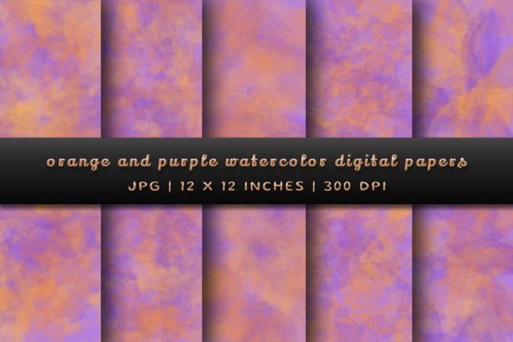 Orange and Purple Watercolor Backgrounds: A Creative Toolkit