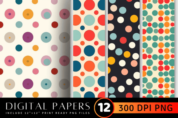 Polka Dots Digital Paper Backgrounds: Beyond the Simple Spot