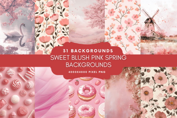 Sweet Blush Pink Spring Backgrounds: Design Inspiration