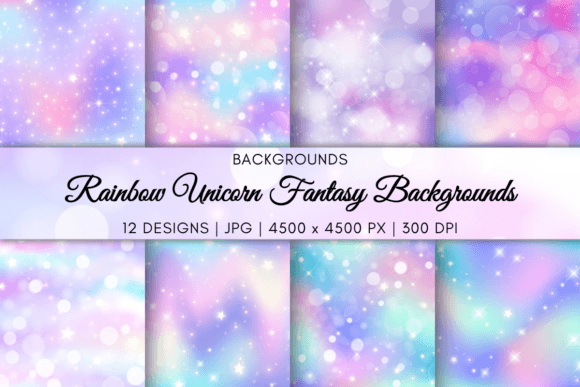 Transform Your Projects with Rainbow Unicorn Fantasy Backgrounds