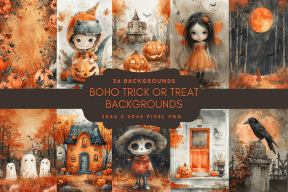 Unleash Your Creativity with Boho Trick or Treat Backgrounds