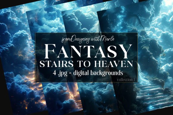 Unlock Ethereal Creativity with Fantasy Stairs to Heaven Backgrounds