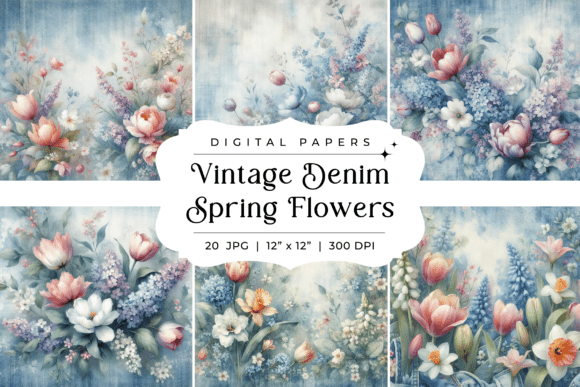 Unlocking Rustic Charm with Vintage Denim Spring Flowers