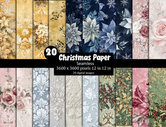 Unwrap 20 Premium Festive Christmas Flower Backgrounds